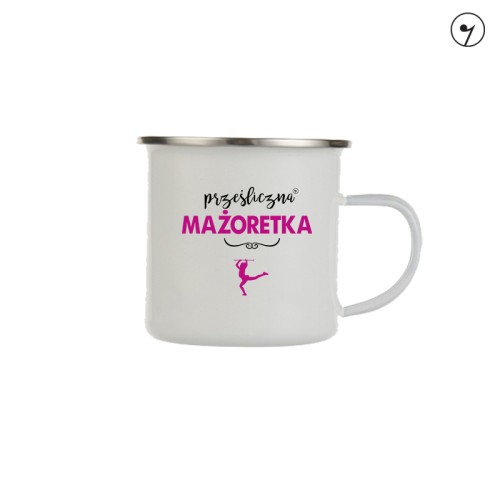 Mażoretka - Prezent dla mażoretki - Prześliczna mażoretka - Kubek emaliowany