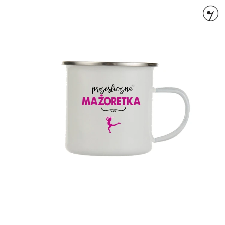 Mażoretka - Prezent dla mażoretki - Prześliczna mażoretka - Kubek emaliowany