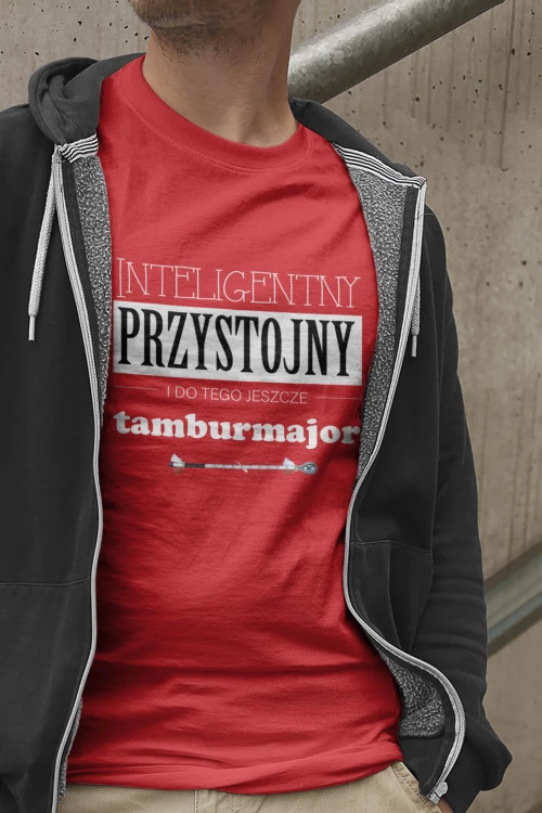 Tamburmajor - Tamburmajorka - Przystojny tamburmajor - Prezent dla tamburmajora - Koszulka