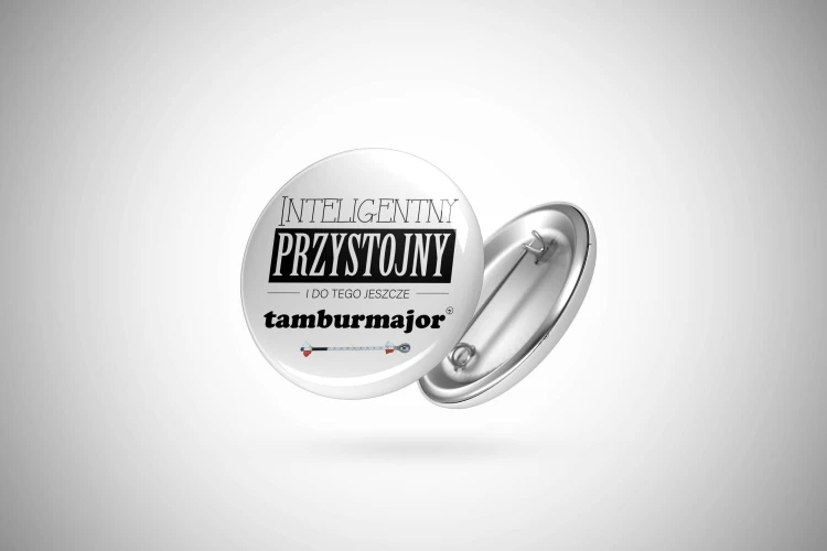 Tamburmajor - Tamburmajorka - Przystojny tamburmajor - Prezent dla tamburmajora - Przypinka