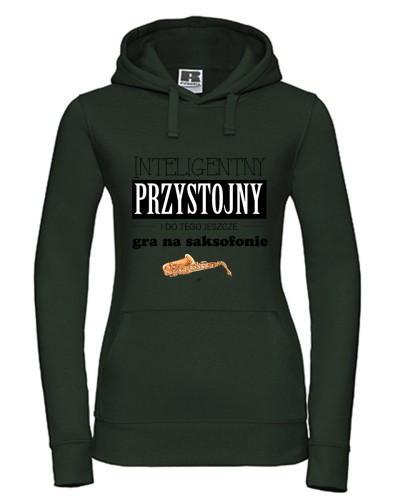 Saksofon - Przystojny, inteligentny i do tego jeszcze gra na saksofonie - Prezent dla saksofonisty - Bluza