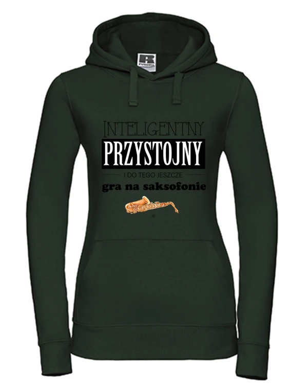 Saksofon - Przystojny, inteligentny i do tego jeszcze gra na saksofonie - Prezent dla saksofonisty - Bluza