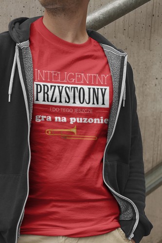 Puzon - Przystojny, inteligentny, gra na puzonie - Prezent dla puzonisty - Torba z 2 uchami