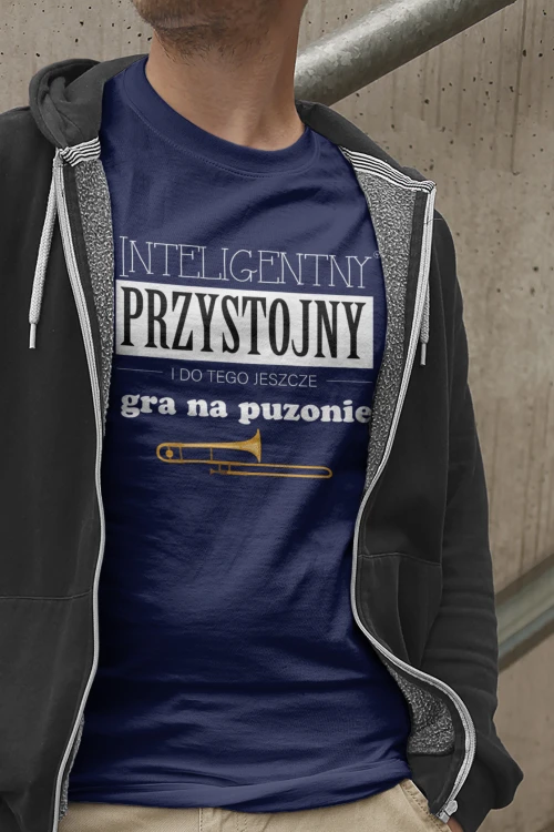 Puzon - Przystojny, inteligentny, gra na puzonie - Prezent dla puzonisty - Torba z 2 uchami