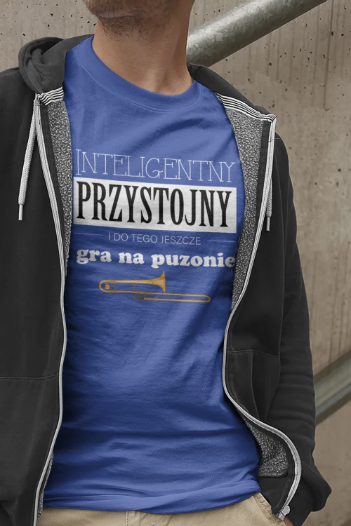 Puzon - Przystojny, inteligentny, gra na puzonie - Prezent dla puzonisty - Torba z 2 uchami