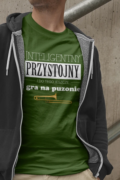Puzon - Przystojny, inteligentny, gra na puzonie - Prezent dla puzonisty - Torba z 2 uchami