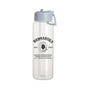 Bednarska - butelka na wodę z rurką - Prezent dla muzyka - Szklana butelka 950 ml