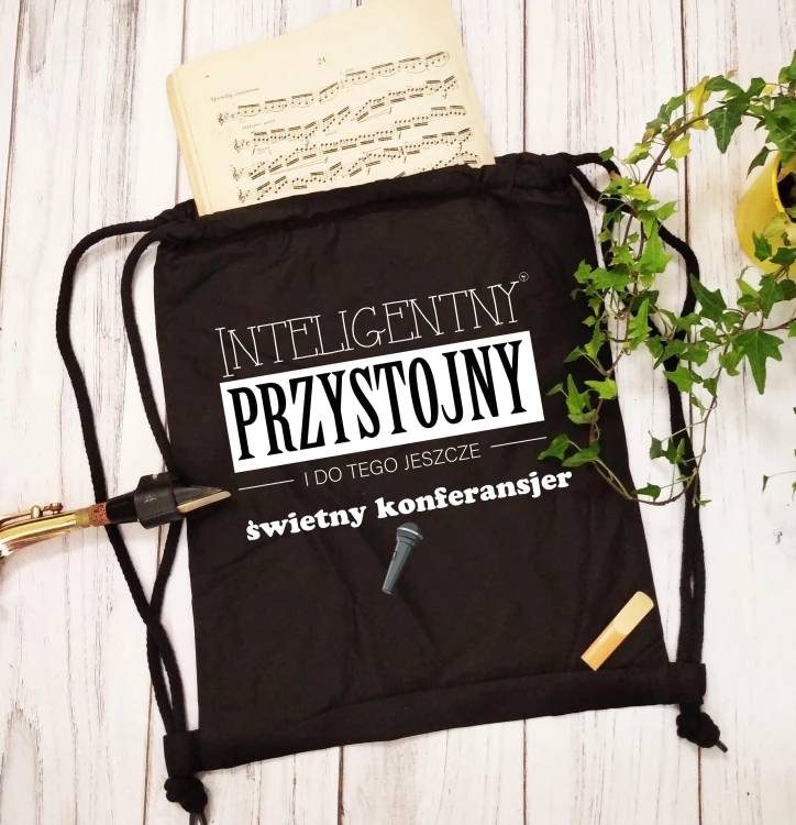 Konferansjer - Przystojny i do tego świetny konferansjer - Prezent dla konferansjera - Worek plecak