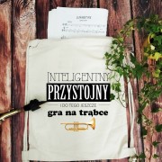 Trąbka - Przystojny, inteligentny, gra na trąbce - prezent dla trębacza - Worek plecak