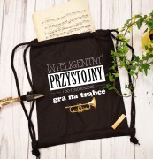 Trąbka - Przystojny, inteligentny, gra na trąbce - prezent dla trębacza - Worek plecak