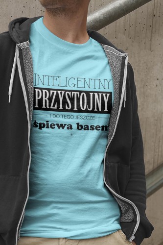 Bas - Przystojny śpiewa basem - Prezent dla basa - Koszulka