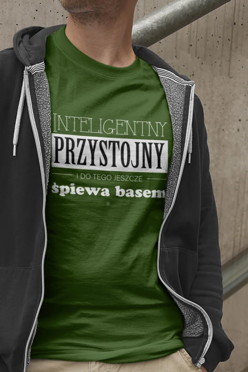 Bas - Przystojny śpiewa basem - Prezent dla basa - Koszulka