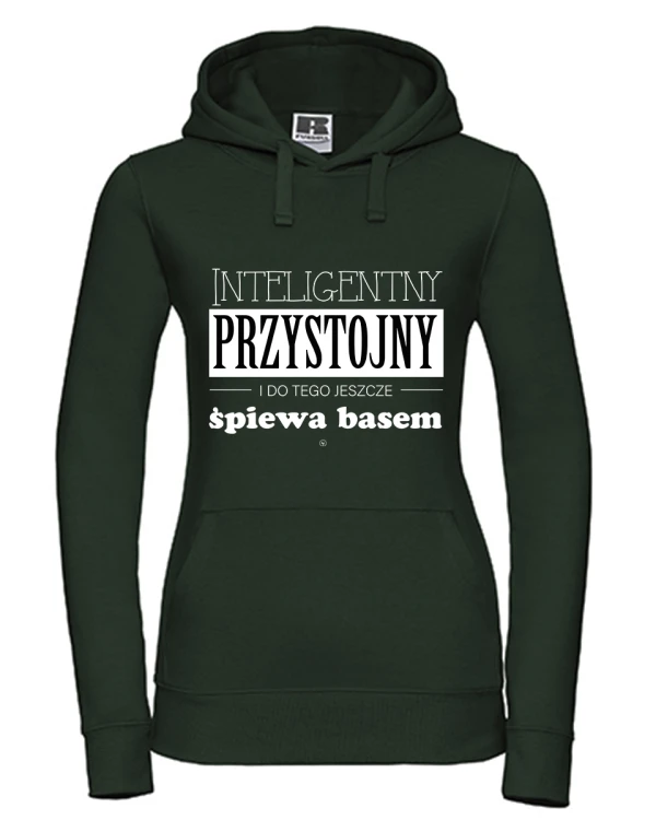 Bas - Inteligentny, Przystojny śpiewa basem - Prezent dla basa - Prezent dla wokalisty - Prezent dla chórzysty - Bluza