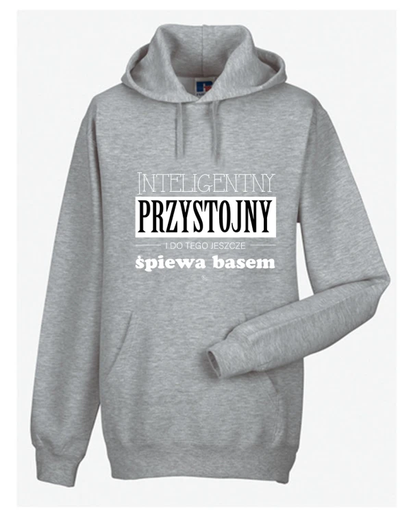 Bas - Inteligentny, Przystojny śpiewa basem - Prezent dla basa - Prezent dla wokalisty - Prezent dla chórzysty - Bluza