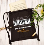 Puzon - Przystojny, inteligentny, gra na puzonie - Prezent dla puzonisty - worek plecak