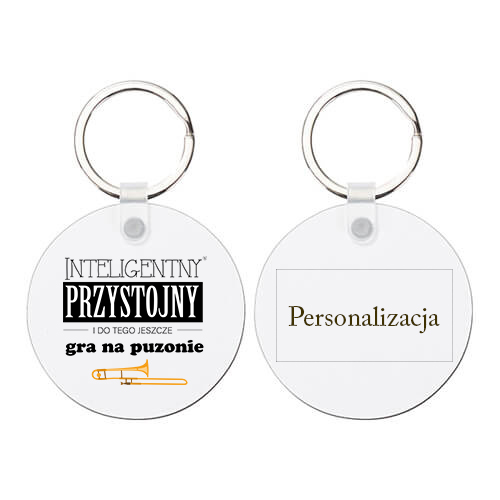 Puzon - Przystojny, inteligentny, gra na puzonie - Prezent dla puzonisty - Brelok
