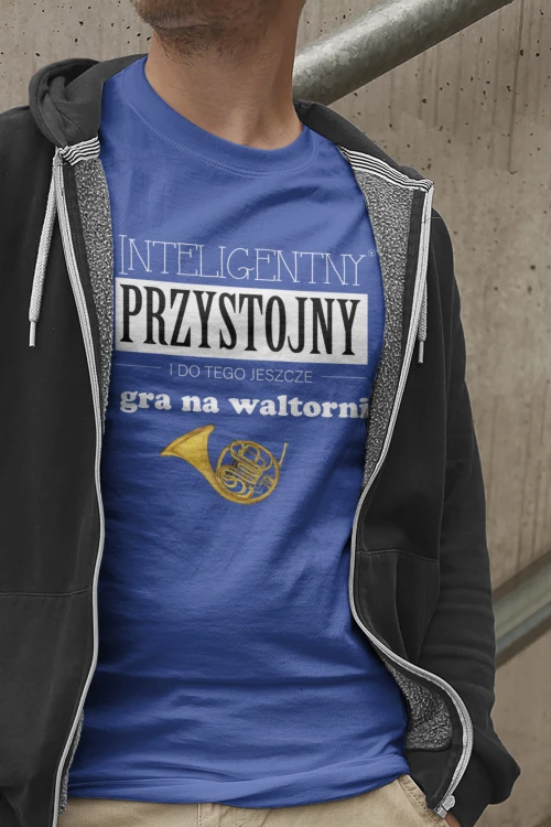 Waltornia - Przystojny, inteligentny, gra na waltorni - Prezent dla waltornisty - Koszulka