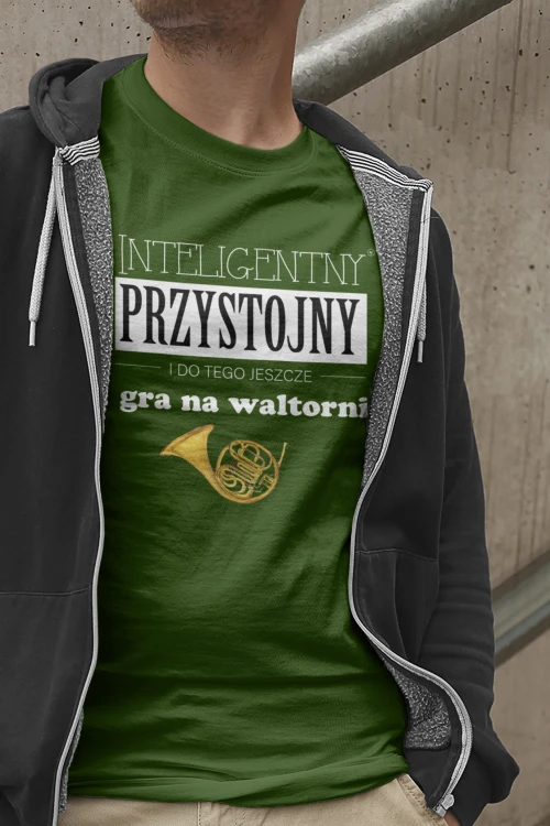Waltornia - Przystojny, inteligentny, gra na waltorni - Prezent dla waltornisty - Koszulka