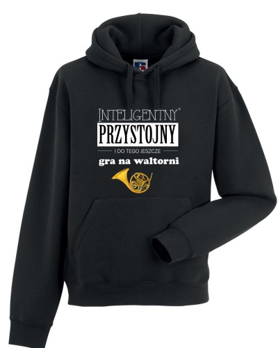 Waltornia - Przystojny, inteligentny, gra na waltorni - Prezent dla waltornisty - Bluza