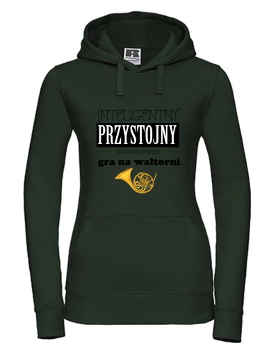 Waltornia - Przystojny, inteligentny, gra na waltorni - Prezent dla waltornisty - Bluza