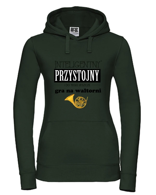 Waltornia - Przystojny, inteligentny, gra na waltorni - Prezent dla waltornisty - Bluza