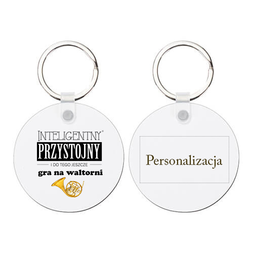 Waltornia - Przystojny, inteligentny, gra na waltorni - prezent dla waltornisty - Brelok