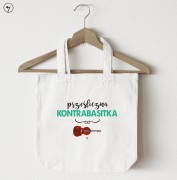 Kontrabas - Kontrabasistka - Prześliczna kontrabasistka - Prezent dla kontrabasistki - Torba z 2 uchami