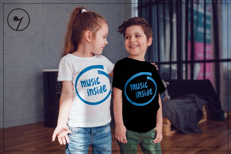 Music Inside - Biała i Czarna Koszulka dziecięca (1).jpg