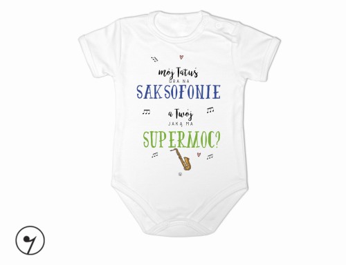 Saksofon – Saksofon supermoc – Tata / Mama gra na saksofonie - Prezent dla saksofonistki – Prezent dla saksofonisty - Body – Bodziak