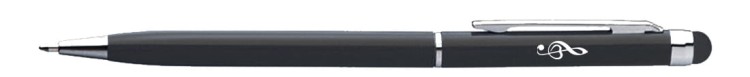 Długopis metalowy touchpen - Klucz wiolinowy serce