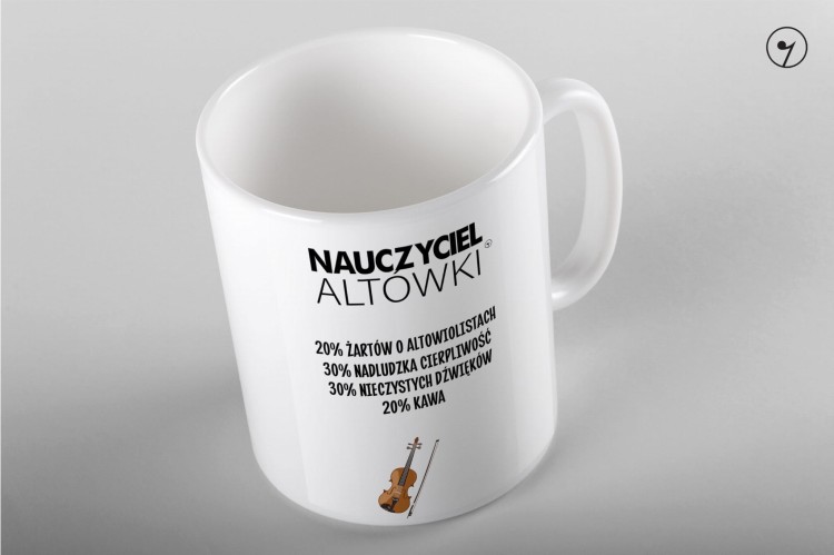 Nauczyciel altówki - Altówka - Skład procentowy - Kubek ceramiczny