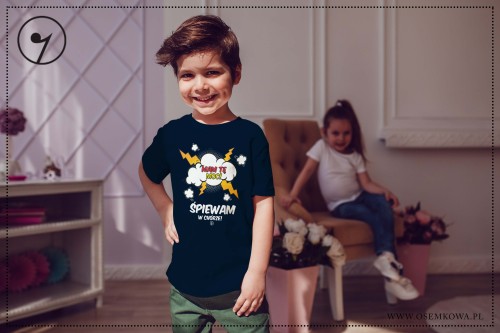 Granatowa Koszulka dziecięca - Mam te moc.jpg