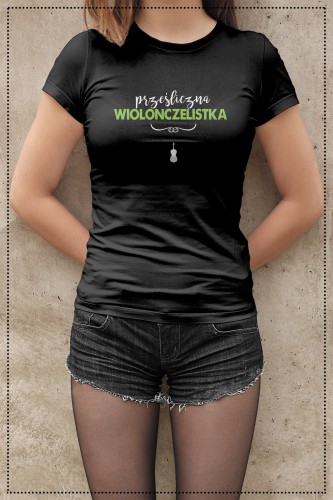 Wiolonczela - Wiolonczelistka -  Prześliczna wiolonczelistka - Prezent dla wiolonczelistki – Koszulka