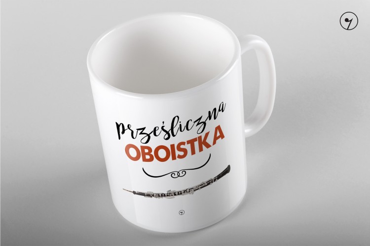 Obój - Oboistka - Prezent dla oboistki - Prześliczna oboistka - kubek ceramiczny