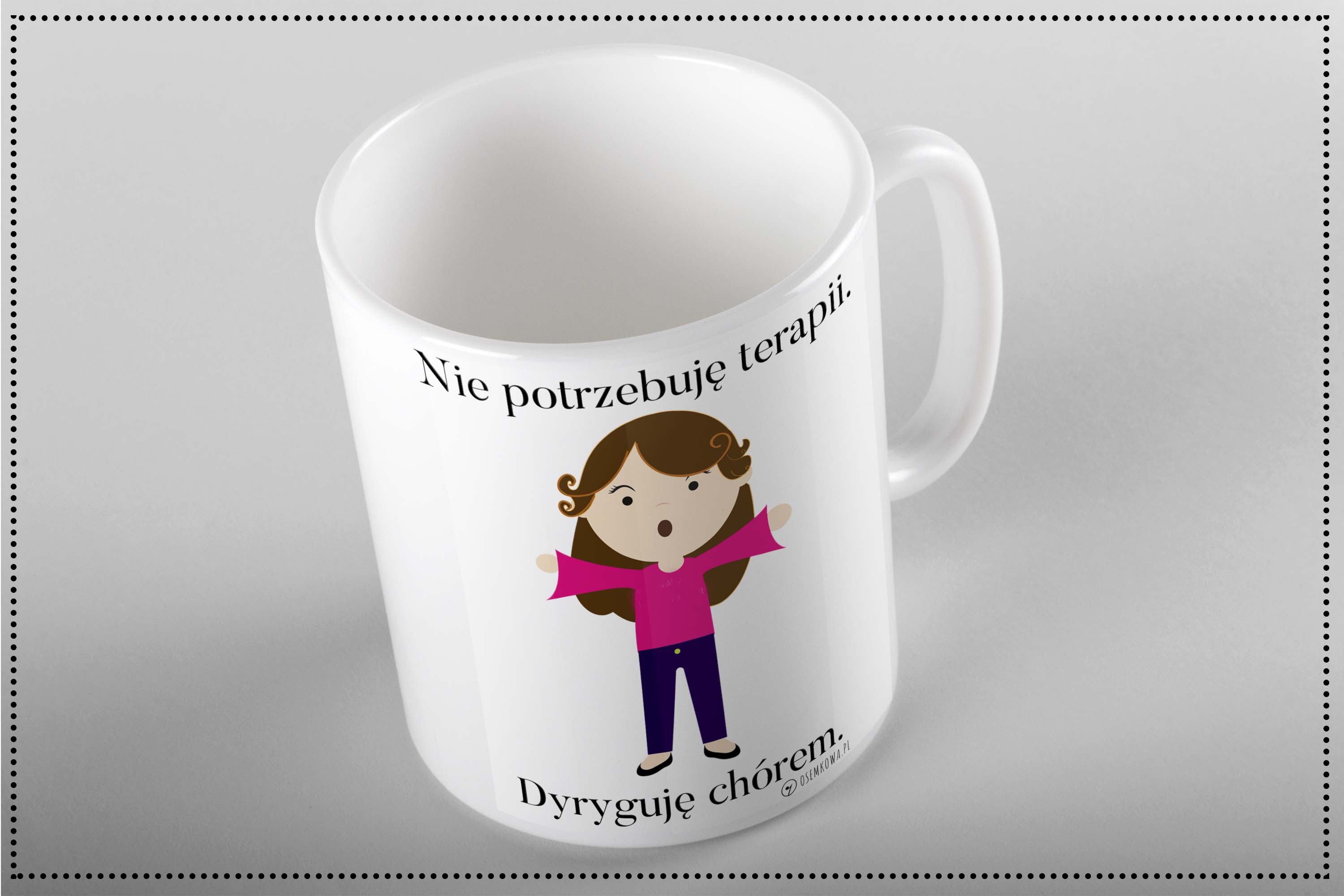 Chór - Dyrygent terapia - Kubek ceramiczny