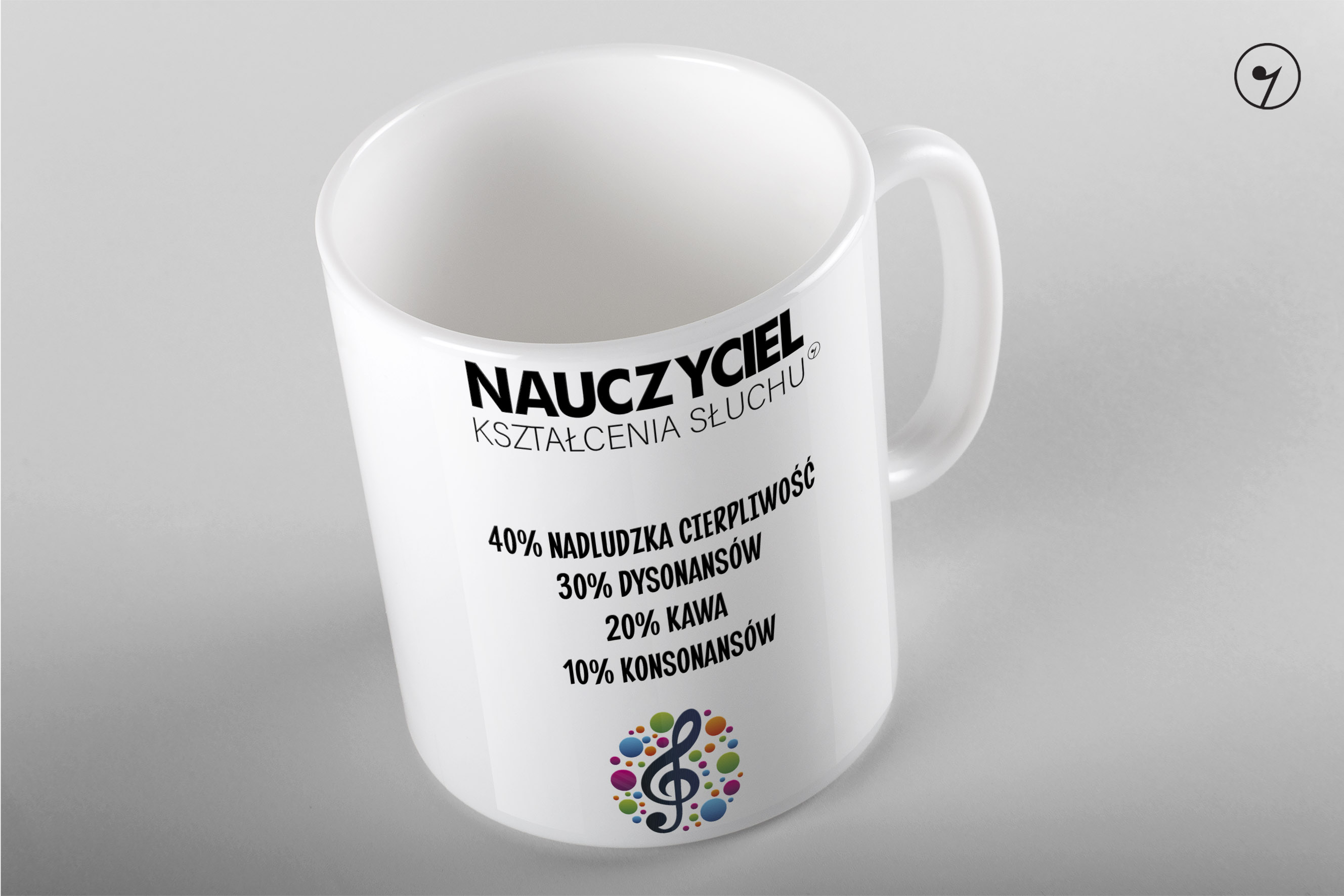 Kształcenie słuchu - Nauczyciel kształcenia słuchu - Skład procentowy - Kubek ceramiczny